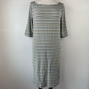 Vintage 3-D Striped Stretch Dress Size M EUC